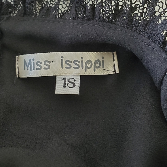 Black Lace Tiered Midi Dress Size L Ruffled High Neck Dark Romantic Whimsigoth - Picture 14 of 16